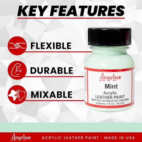 Miniatura 2 de Angelus - Pintura acrílica para cuero, color menta, 1 onza