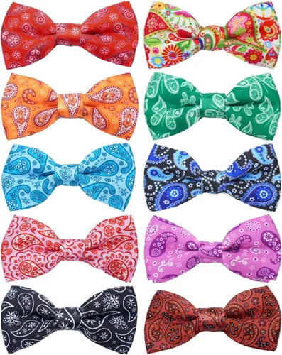 Miniatura 18 de PET SHOW Paquete de 10 corbatines de cumpleaños para perros pequeños, accesorios de collar deslizante para cachorros, gatos, mascotas, corbatines