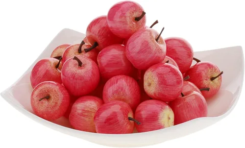 Miniatura 2 de Gresorth 30pcs Mini Artificial Rosa Manzana Decoración Falsa Fruta Modelo Para El Hogar Fiesta Cocina Exhibición - 1.4 in Manzana rosa