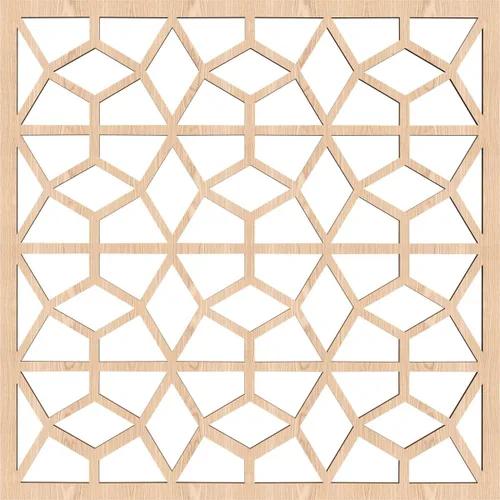 Miniatura 6 de 23 3/8 pulgadas de ancho x 23 3/8 pulgadas de alto x 3/8 pulgadas de alto, grandes paneles de pared de madera de calado decorativo Akron, roble rojo