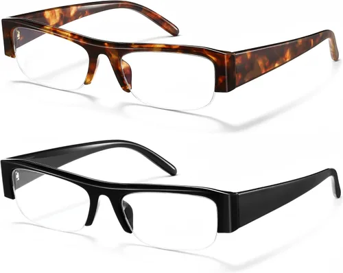 Miniatura 8 de livho Lentes retro elegantes con bloqueo de luz azul — Marco rectangular estrecho de principios de la década de 2000 para mujer