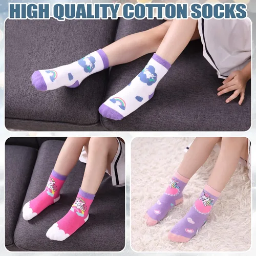 Miniatura 3 de Dosoni - Calcetines antideslizantes para niños pequeños, calcetines de tobillo cálidos y gruesos para bebés, niñas, niños, antideslizantes