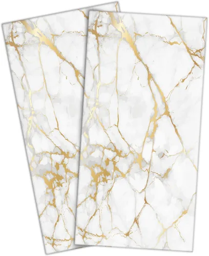 Miniatura 8 de HAISUKA Toallas de mano de mármol negro y dorado para baño, toallas de baño decorativas suaves y absorbentes, toallas de mano modernas abstractas