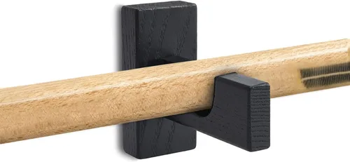 Miniatura 6 de TOBWOLF - 2 vitrinas de palo de hockey, soporte para colgar palos de hockey, soporte horizontal para palo de hockey de montaje en pared, soporte