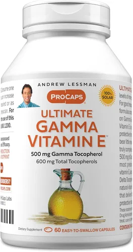 Miniatura 11 de ANDREW LESSMAN Ultimate Gamma Vitamin E 180 cápsulas blandas - 500 mg de tocoferol gamma, vitamina E protectora. Cuatro formas de alta potencia