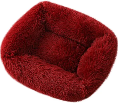 Miniatura 13 de La La Pet® Cama de dona para perros y gatos, acogedora cama para mascotas, cama para perros madriguera, cama calmante para mascotas, almohada