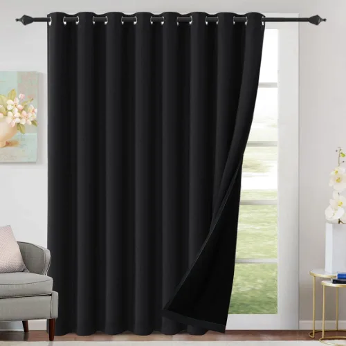Miniatura 41 de H.VERSAILTEX Cortinas 100% de opacidad para dormitorio, con aislamiento térmico, cortinas opacas completas para sala de estar, cortinas de ventana