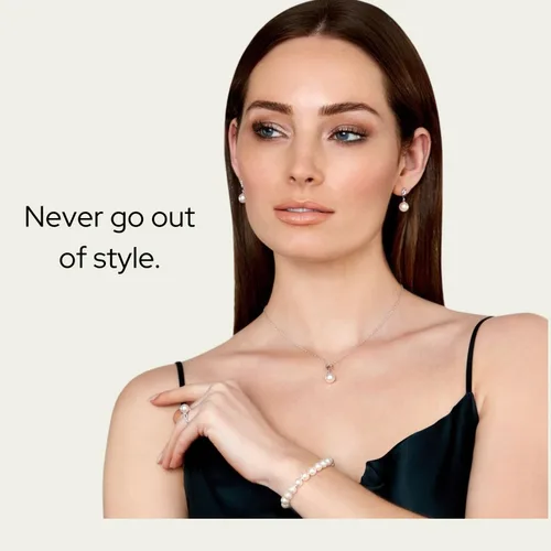 Miniatura 6 de The Pearl Source Collar con colgante de perlas de agua dulce Sydney para mujer, collar de perlas cultivadas Collar de perlas individuales