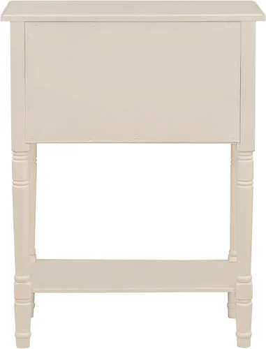 Miniatura 9 de Knocbel Mesa consola de entrada antigua delgada con 3 cajones y estante inferior abierto, mesa de sofá estrecha de madera maciza para entrada