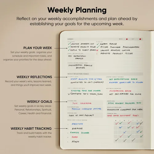 Miniatura 4 de Sin fecha, Agenda 2026, 8.5" x 11" - La Agenda de Productividad #1 para Lograr Tus Objetivos 2026 - Agenda 2026-2027 por PRODUCTIVITY STORE