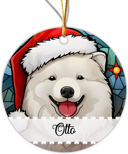 Miniatura 18 de Chow Chow - Adorno decorativo para árbol de Navidad 2026, adorno personalizado para sombrero de Navidad, regalo de adornos de Navidad para perros