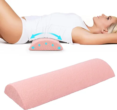 Miniatura 10 de Cozyhealth - 2.95 pulgadas de alto x 18.7 pulgadas de largo - Almohada lumbar suave y pequeña para dormir, cojín de apoyo lumbar de espuma Azul