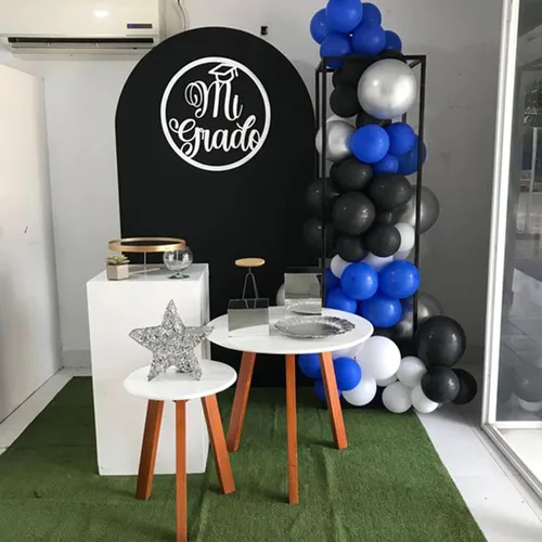 Miniatura 9 de Globos azules y negros, 35 unidades, globos de látex azul oscuro, negro y plateado con confeti plateado para cumpleaños, baby shower, bodas