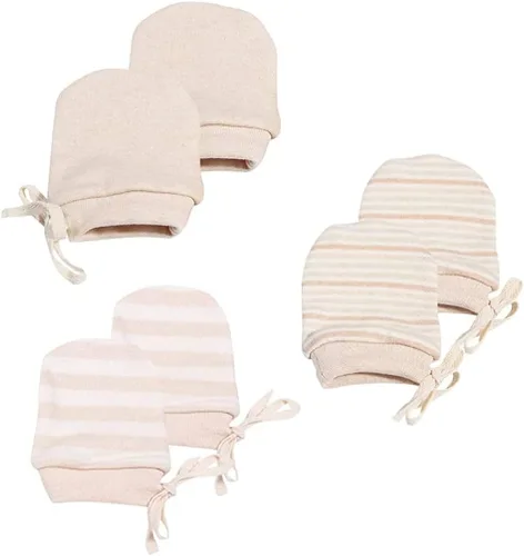 Manoplas para recién nacido, 100% algodón orgánico, para bebés, niños y niñas, de 0 a 12 meses, 3 paquetes