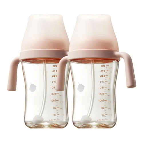 Miniatura 8 de Bc Babycare: vaso para sorber con pezones y asas para niños de 6+ meses, vaso antiderrame para sorber, tazas con pajita para niños pequeños con Beige