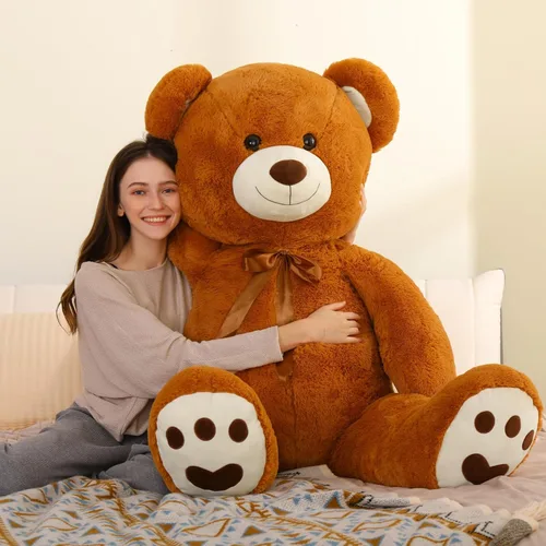 Miniatura 17 de MorisMos Oso de peluche gigante de 47 pulgadas Animal de peluche de 4 pies, Oso de peluche grande para baby shower, Regalos de oso de peluche