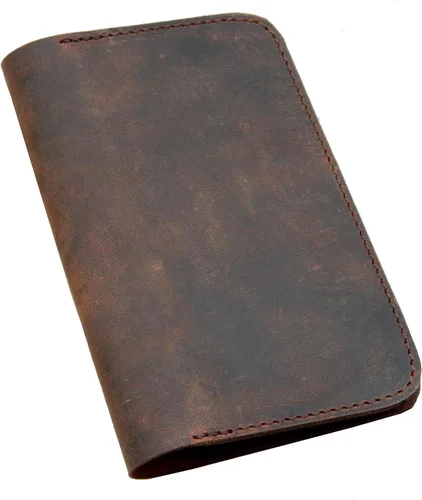 Miniatura 2 de Funda de cuero para diario de notas de campo, Moleskine, hecha a mano para cuadernos de 3.5 x 5.5 pulgadas (marrón crujiente)