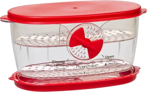 PrepWorks Berry Keeper, rojo - Almacenamiento que mejora la frescura para bayas y frutas pequeñas