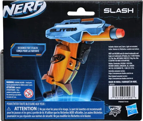 Miniatura 4 de Nerf Elite 2.0 Slash Blaster, incluye 2 dardos Nerf Elite, mango de tracción para prima, pistola de espuma de juguete para juegos al aire libre