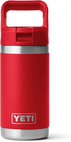 YETI Rambler Jr. - Botella de 12 onzas para niños, con tapa con pajilla Rojo rescate