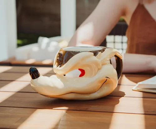 Miniatura 7 de LOONEY TUNES Wile E. Coyote - Taza de cerámica esculpida en 3D, taza de café grande para expreso, té, capacidad para 20 onzas