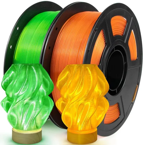 Miniatura 37 de IEMAI Paquete de filamento PETG de 0.069 in, filamento de impresora 3D multicolor translúcido degradado de hasta 23.622 in/s de impresión rápida, 4