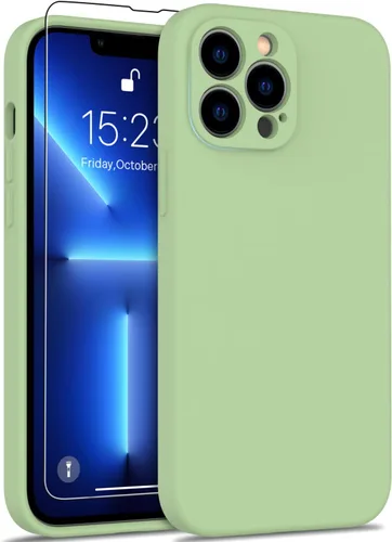 Miniatura 101 de DEENAKIN Funda de silicona compatible con iPhone 12 con protector de pantalla, mejora la protección de la cámara, funda protectora suave y flexible