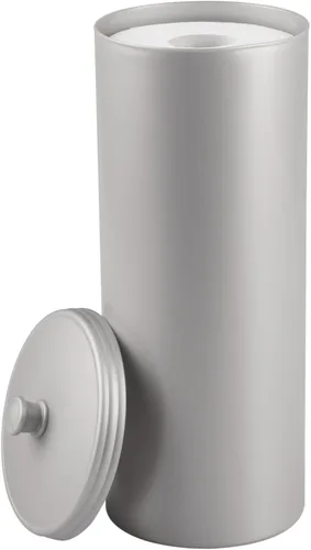 Miniatura 8 de iDesign Soporte Independiente para Papel Higiénico de Baño con Tapa para 3 Rollos Extra, Plata