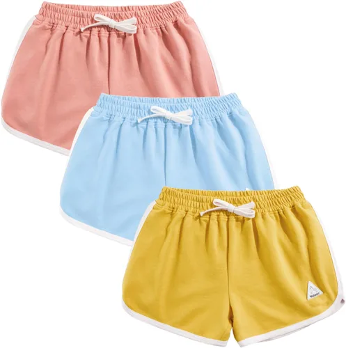 Miniatura 43 de Rolanko Pantalones cortos activos de delfín para niñas, paquete de 3 unidades, ciclismo, correr, verano, playa, atletismo, deportes, 4-14 años