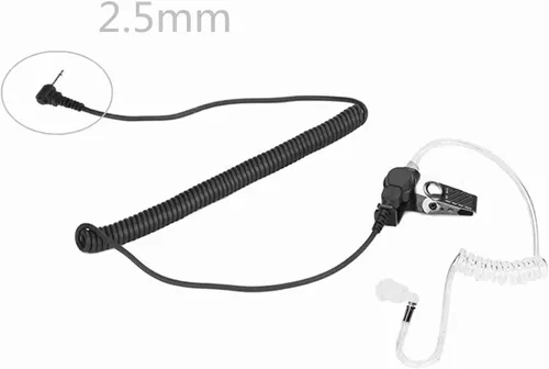 Miniatura 2 de Walkie Talkie - Auricular de vigilancia de 0.098 in con auriculares de tubo acústico transparente encubiertos para micrófono de altavoz