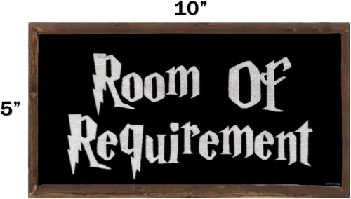 Miniatura 2 de TOMATO FANQIE Señal de madera para colgar con texto en inglés "Room of Requirement", letrero mágico para regalo, para dormitorio o baño (US-G005)
