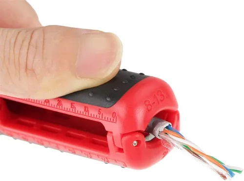 Miniatura 4 de TOPINCN Pelacables Multifuncional Electricista Cable Desmontaje Pelacables Crimpadora 0.315-0.512 in Cable redondo de bajo voltaje Herramienta