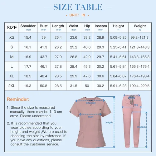 Miniatura 7 de niaahinn Conjunto de uniforme médico para mujer con cuello en V clásico y pantalones deportivos de yoga, uniforme médico de enfermería