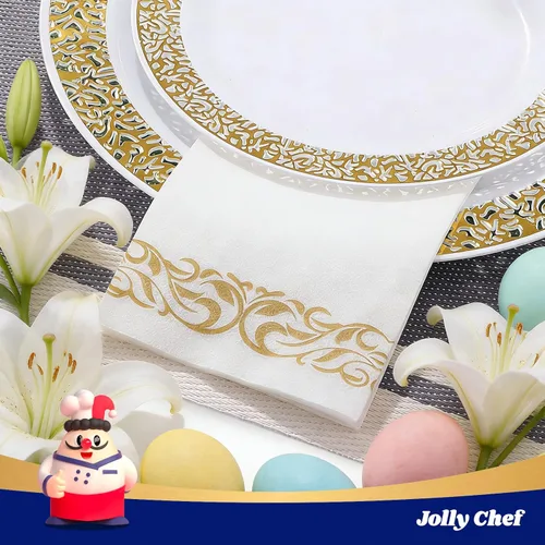Miniatura 2 de 200 toallas de mano desechables suaves y absorbentes con tacto de lino, servilletas decorativas duraderas para baño, ideales para cocina, Acción
