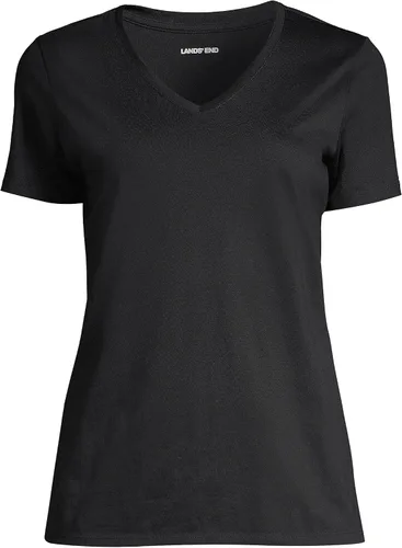 Miniatura 5 de Lands' End Camiseta relajada de algodón Supima con cuello en V para mujer
