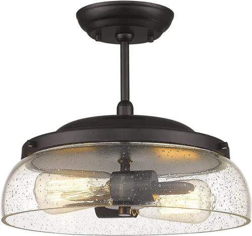 Miniatura 10 de EAPUDUN Lámpara de techo semiempotrada, lámpara moderna de 2 luces con pantalla de vidrio transparente, acabado de níquel cepillado para pasillo