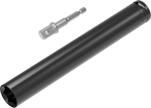 Miniatura 26 de Juego de Accesorios para Llave de Impacto de 1/2 Pulgada, 19mm (3/4 Pulgada) de Profundidad, 6 Puntos, 6 Pulgadas de Largo y Adaptador de Eje