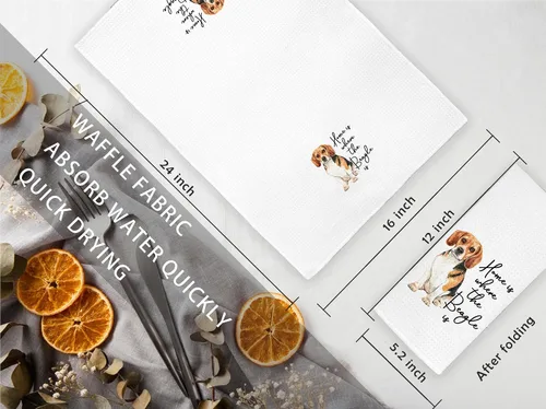 Miniatura 8 de Jvpke Beagle - Toallas decorativas para cocina y baño, regalos de Beagles para mujeres amantes de los Beagle, regalos para amantes de los Beagle, 16