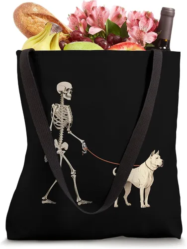 Miniatura 4 de Funny Dogo Argentino Skeleton Dog Walking Halloween Tote Bag