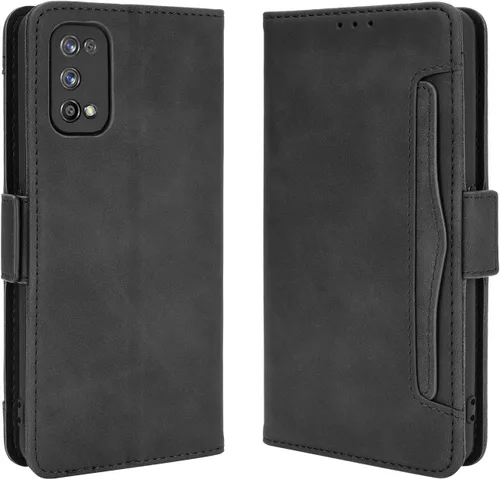 Miniatura 2 de Funda para Oppo Realme 7 Pro Funda para Oppo Realme 7 Pro RMX2170 Funda de piel sintética con tapa y tapa para Oppo Realme 7 Pro RMX2170, color negro