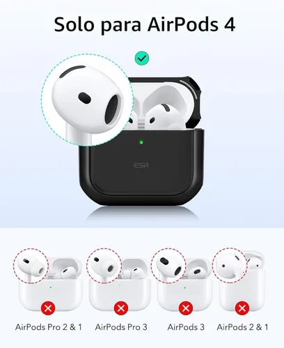 Miniatura 2 de ESR Funda para AirPods 4, Compatible con Funda de AirPods de 4ª Generación (2024) (USB-C), Compatible con MagSafe, Cubierta de Protección contra