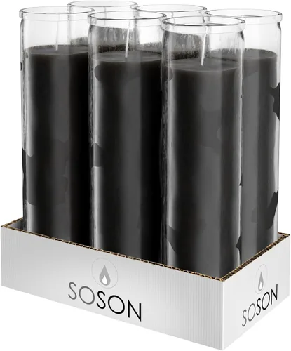 Miniatura 14 de Simply Soson - Velas de pilar blancas de 2x8 pulgadas de 7 días en vidrio, juego de 3, hasta 90 horas de tiempo de quemado, sin fragancia, velas