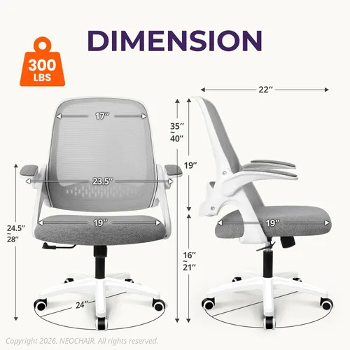 Miniatura 2 de NEO CHAIR Escritorio de oficina para videojuegos, silla ergonómica para computadora con soporte lumbar para la espalda, ruedas giratorias de altura
