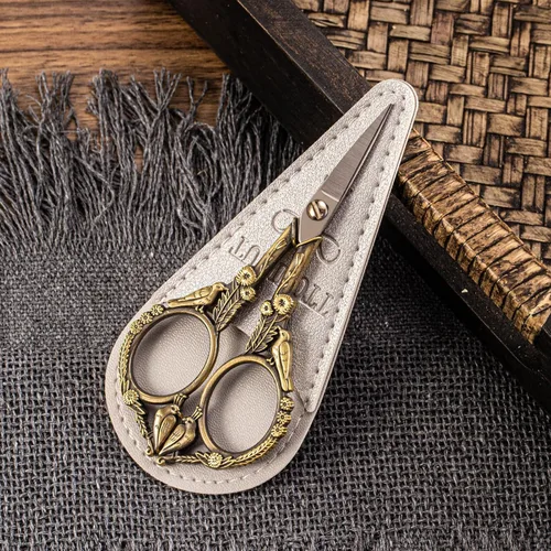Miniatura 6 de Tijeras de bordado, pequeñas tijeras de coser puntiagudas para punto de cruz, corte de bordado, costura, artesanía, trabajo de arte, herramienta