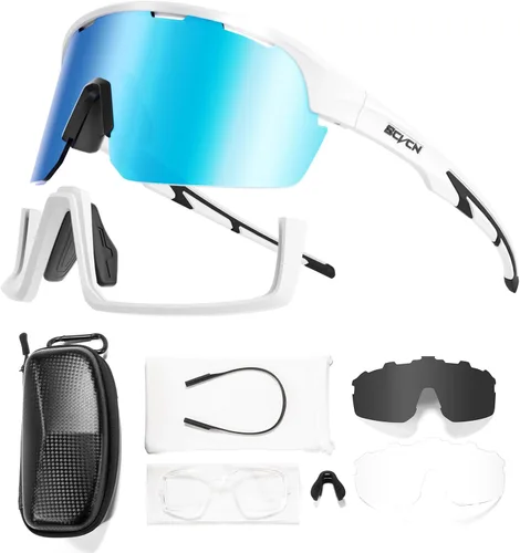 Miniatura 8 de SCVCN Gafas de ciclismo para hombres y mujeres, gafas de sol polarizadas para deportes MTB, triatlón, bicicleta, correr, golf