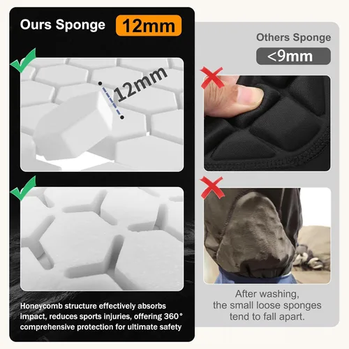 Miniatura 4 de GUOZI Coderas para brazos, [2 unidades] Almohadillas para coderas de brazo a prueba de golpes de panal para jóvenes y adultos, deportes, fútbol