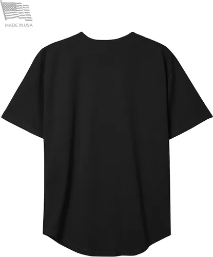Miniatura 3 de Hat and Beyond camiseta de béisbol para hombre con botones hipster hip hop