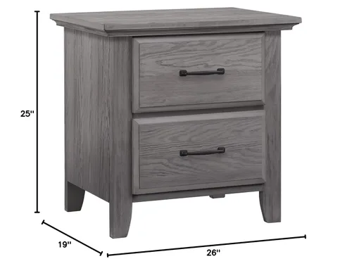 Miniatura 5 de Soho Baby Chandler Premium - Mesita de noche con 2 cajones, color gris grafito