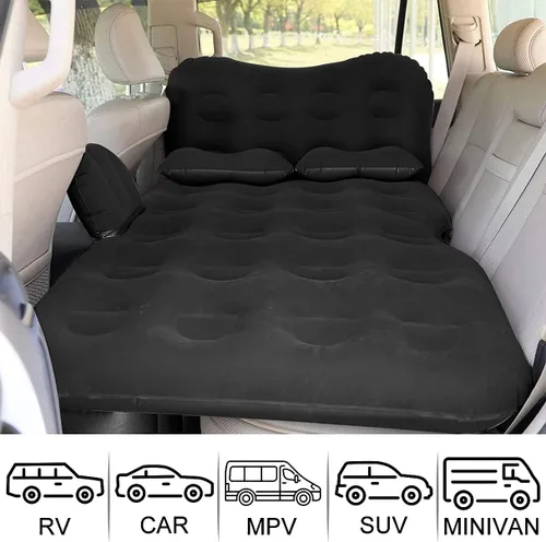 Miniatura 5 de SAYGOGO Colchón de Aire Inflable para Automóvil Cama de Viaje - Cama de Camping para Automóvil Engrosada Almohadilla para Dormir con Bomba de Aire 2