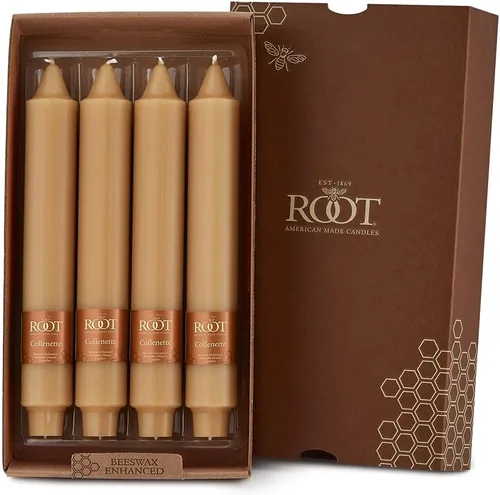 Miniatura 26 de Root Candles Velas sin aroma de cena Premium mezcla de cera de abejas en caja, 9 pulgadas, cera de abejas, 12